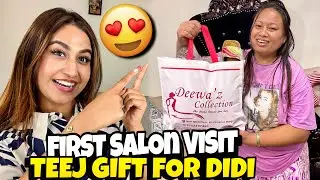 TEEJ READY 😍 SALON EXPERIENCE IN KTM🇳🇵BOUGHT GIFTS FOR DIDI #alizehjamali 