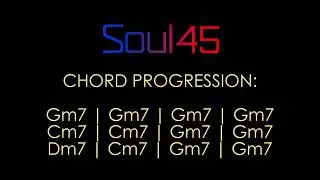 Vibey Gm7 Blues Backing Track ~ KEY G Minor