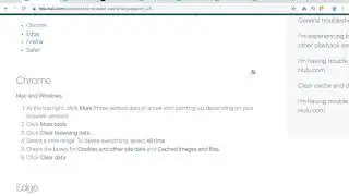 HULU NOT WORKING on CHROME what to do?