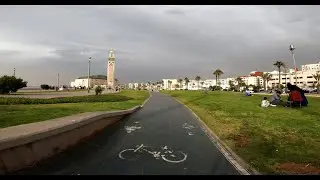 جولة قرب مسجد الحسن الثاني | أجمل المعالم السياحية في الدار البيضاء 🇲🇦