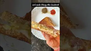 The perfect Crispy Aloo Cheese Sandwich.  #AlooSandwich  #youtubeshorts #CrispySadwich