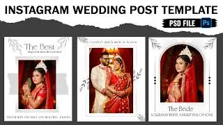 🔥 Instagram Wedding Post PSD Free Download | Editable Wedding Design PSD 2026