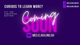 Miss.Clara.English Channel - Coming Soon
