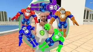 Franklin Playing As ALL SHARK SPIDERMAN In INDIAN BIKE DRIVING 3D
