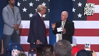 Vietnam War veteran gives Trump his Purple Heart for taking bullet in Butler: &lsquo;You got guts&rsquo;