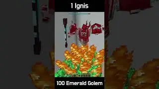 100 Emerald Golem vs 1 Ignis (L_Ender's Cataclysm) | [Minecraft Mob Battle] #Shorts