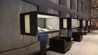 The Yale University, Beinecke Rare Book and Manuscript Library / its interior space, New Haven, CT.