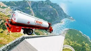 Stair Jumps Down  Car Crashes Compilation in BeamNG Drvie #059  BeamNG drive