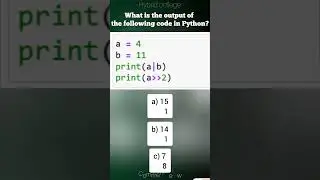 Python Question Day 54 | Python Operators #short #shorts #shortsfeed #shortsvideo