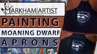 Markham Artist Sprays the Kleetis Head Stencil | Custom Apron Art Process