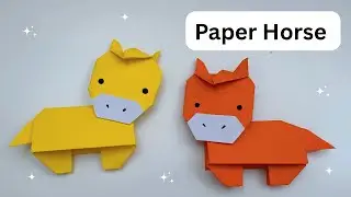 How To Make Easy Paper Horse For Kids / School Craft Ideas / Paper Craft Easy / KIDS crafts