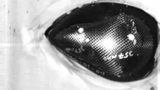 GROIN PROTECTOR STOPS A 357 MAGNUM PROJECTILE