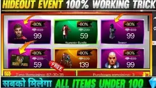 FREE FIRE HIDEOUT DISCOUNT EVENT FREE FIRE HIDEOUT TEME REMAINING EVENT HIDEOUT 80% DISCOUNT EVENT