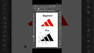 Adidas Logo Beginner and Professional Adobe Illustator #adobe #illustrator #adidas #logo #shorts