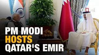 LIVE: PM Modi Hosts Qatar&rsquo;s Emir Sheikh Tamim at Hyderabad House | Key Talks Underway