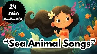 Sea Animal Songs for Kids | Ocean Animal Songs | 24 Min Album by BooBooABC