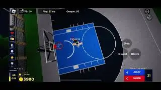 Getting destroyed in basketball legends using mobile