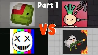 MELON PLAYGROUND vs PURE GORE vs SRP vs KSELEBOX (blood, gore, explosions, mods/templates, mainmenu)