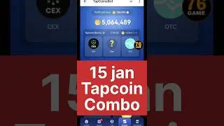 Tap Coin Bot : 15 January Daily Bounty Card | Tap Coin Daily Combo Today #tapcoin #dailycombo