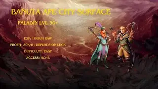 Tibia Paladin Exp Ape City Banuta | 2025 lvl 30+ 100k RAW #01