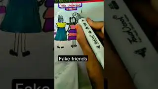 #fake friends forever ♾️🔥#art little crafter 802 #diy subscribe to my channel 🥺🥺 art' #shorts video