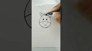 How to draw a Cute Zebra for kids 🦓 #shorts