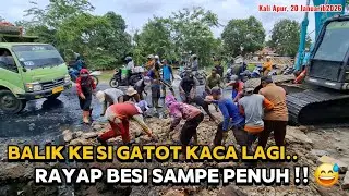 KALI APUR DI PENUHI RAYAP BESI ‼️ PULUHAN TAHUN TIDAK DI KERUK, LUMPURNYA SAMPE HITAM PEKAT ‼️
