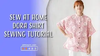 Sewing tutorial linen shirt, DIY Sewing a blouse + pattern | Sewing Habit