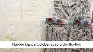 Rubber Dance October 2025 order flip-thru