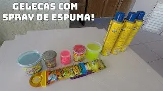 MISTUREI TODOS AS GELECAS DA LOJA DE BRINQUEDO COM SPRAY DE ESPUMA E FIZ UMA NOVA GELECA!