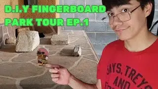 D.I.Y fingerboard park made from concrete + fingerboarding clips