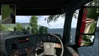 EURO TRUCK SIMULATOR 2 MERCEDES BENZ TRUCK DRIVING EXTREMELY DANGEROUS ROAD FULL VIDEO COMING SOON!
