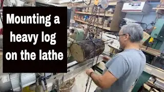 Mounting a large piece on the wood lathe