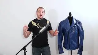Weathered Quilted Blue Leather Motorcycle Jacket - Best Leather Jackets