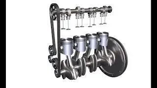 3D engine video - 4 cylinder OHC
