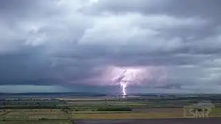 10-1-19 Mound City, MO Intense CG Lightning - Shenandoah, Iowa Tornado Warning Aerials