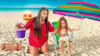 LEVEI MINHA IRMÃZINHA NA PRAIA! - muito divertido