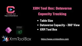 XRM Toolbox: Dataverse Database Size & Object Analyzer