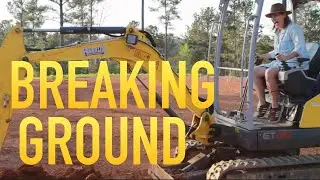 BREAKING GROUND On Our New Home BUILD! Marking & Digging Footers DIY