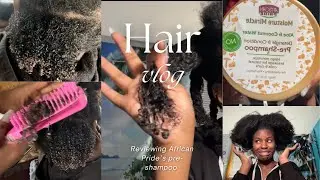 Trying Pre-Shampoo for the FIRST time ~ African Pride Review. (Our hair was matted)