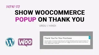 How to Show a Popup on Thank You | Ordered Received Page in woocommerce