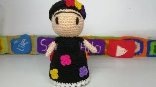 🌸Frida kalo amigurumi 🌺tejido a crochet🏵️ Muy fácil de hacer