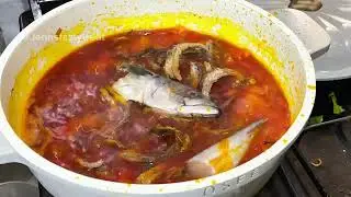 I Made The Most Delicious Palm Oil Fish Stew | How To Cook Nigerian Red Oil stew