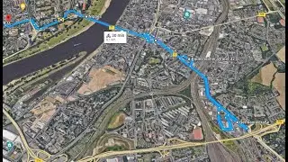 Fahrradfahrt von Riehl nach M&uuml;lheim   Kaufland   OBI   Riehl mit vierfacher Geschwindigkeit