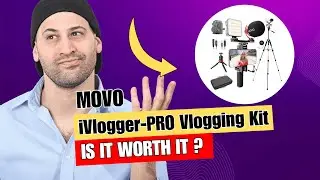 Movo iVlogger-PRO Vlogging Kit with Full Tripod for iPhone/Android - USB-C