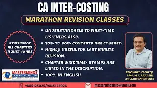 P965 | CA Inter | Costing | 100% English | Marathon revision for May 23 & Further Attempts