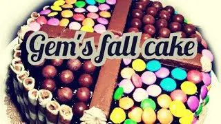 Chocolate candy cake | Gem's fall cake || Birthday cake|| How to make cake recipe