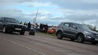 bmw 520 vs santafe 2 2 турбо