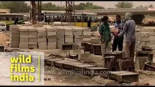 Ring Road AIIMS Flyover under construction - old footage of Delhi