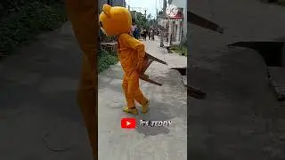 Teddy bear backchodi on public place 😂😱 #funny #comedyprank #comedy #teddylove #comedy #prankvideo